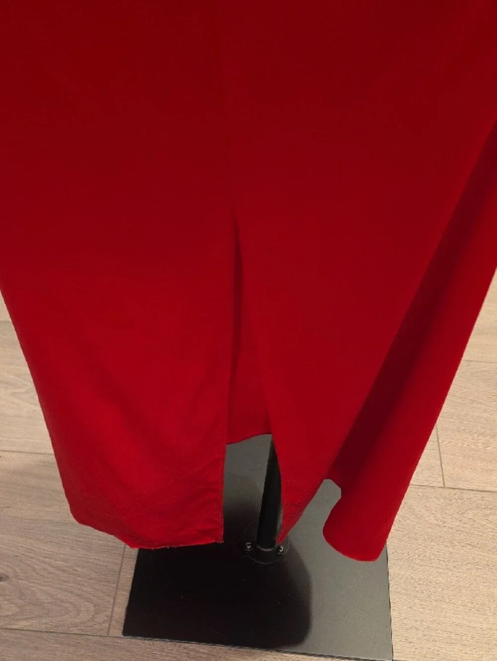 Jeannene Booher vintage Strapless silk Red Midi Dress w/Front Knot size 12 EUC